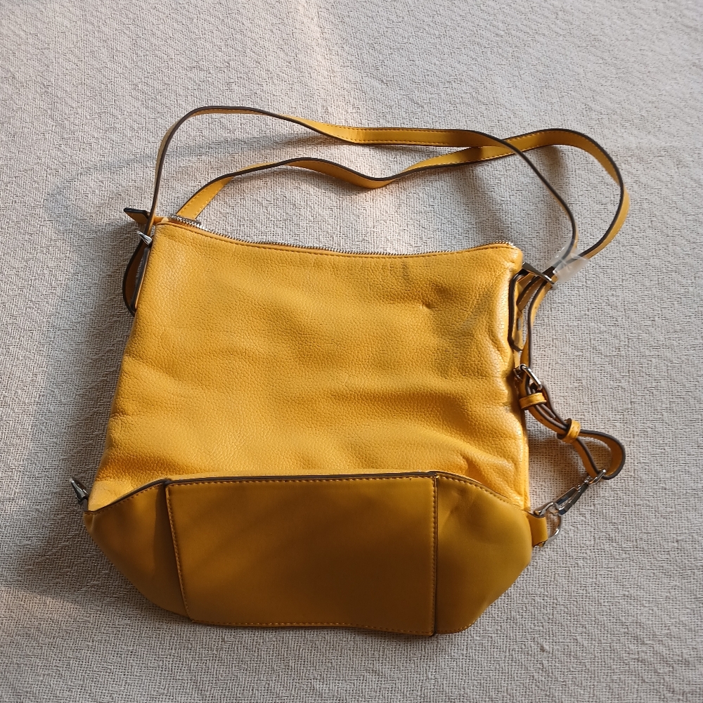 a new day ♡ faux leather bucket bag yellow spring easter boho sunshine festival - Picture 2 of 8